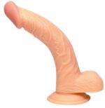 Cieliste dildo wyżyłowany penis z przyssawką 19 cm - obrazek 5