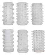 Nakładka na penisa wypustki stymulująca zestaw x6 - obrazek 4