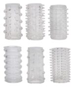 Nakładka na penisa wypustki stymulująca zestaw x6 - obrazek 5