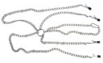 Klamry zaciski na sutki z łańcuszkiem BDSM bondage - obrazek 3