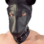 Imitation leather dog mask