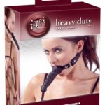 Silikonowe czarne dildo 12 cm na regulowanym pasku