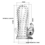 Nakładka na penisa wypustki wibracje sex masażer - obrazek 8