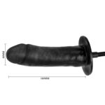 Dildo pompowane realistyczny penis czarny 16cm - obrazek 6
