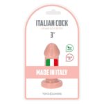 Cieliste gumowe dildo gładkie z przyssawką 8 cm - obrazek 7