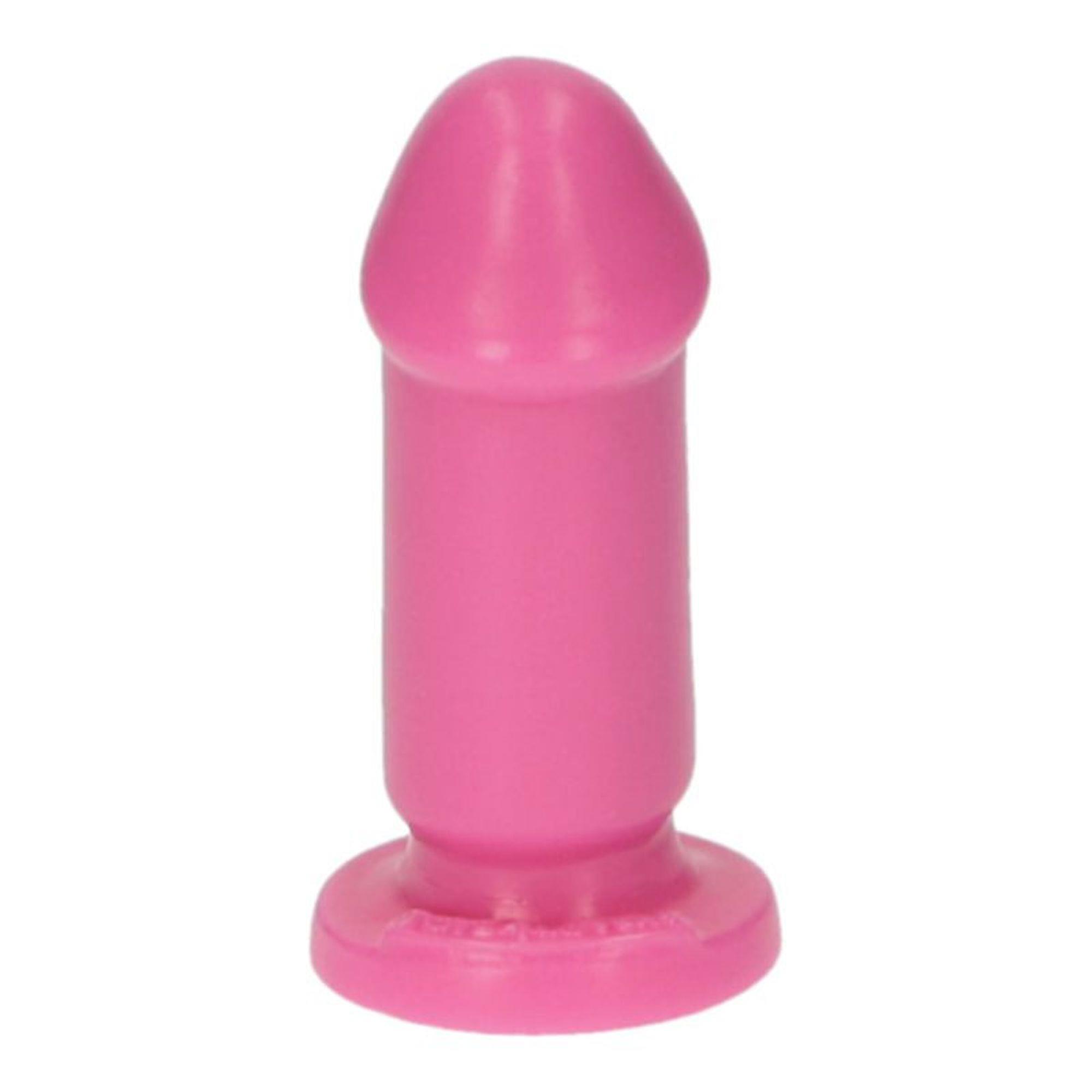 19072025687ae99838058.jpeg Różowe gumowe dildo gładkie z przyssawką 8 cm - obrazek 1