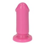 Różowe gumowe dildo gładkie z przyssawką 8 cm - obrazek 4