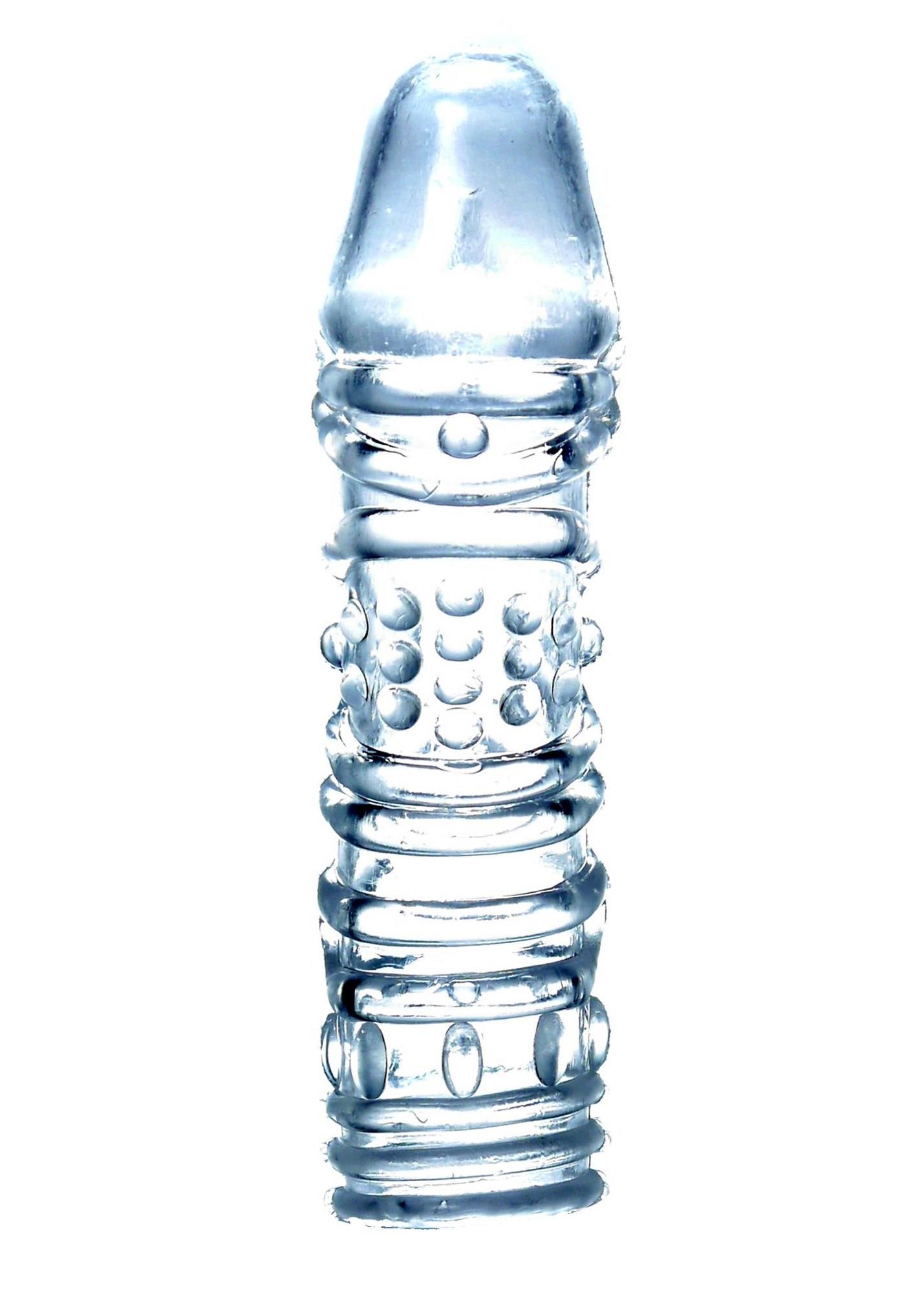 19072025687aedddd26ec.jpeg Nakładka na penisa realistyczna z wypustkami 14cm - obrazek 1