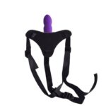 Strap-on majtki na szelkach z fioletowym dildo - obrazek 6