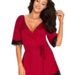 Szlafrok koronka bielizna erotyczna sensuelia s/m