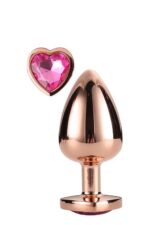 GLEAMING LOVE ROSE GOLD PLUG LARGE - obrazek 5