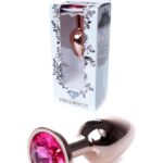 Korek analny ozdobny z kryształkiem metalowy 7cm