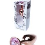 Korek analny ozdobny z kryształkiem metalowy 7cm