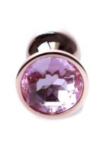 Korek analny ozdobny z kryształkiem metalowy 7cm - obrazek 3