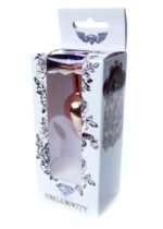 Korek analny ozdobny z kryształkiem metalowy 7cm - obrazek 8