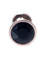 Korek analny ozdobny z kryształkiem metalowy 7cm - obrazek 3