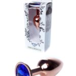 Korek analny ozdobny z kryształkiem metalowy 7cm