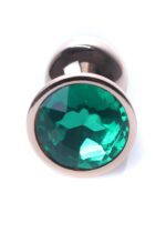 Korek analny ozdobny z kryształkiem metalowy 7cm - obrazek 3