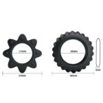 Zestaw 2 pierścienie erekcyjne na penisa i jądra - obrazek 6