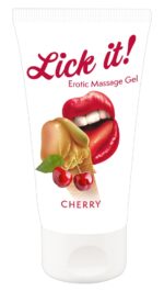 JADALNY ŻEL O SMAKU WIŚNIOWYM SEX ORAL LICK IT 50 ml - obrazek 3
