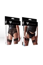 Regnes - CRDSET004 majtki i pas do pończoch czarny L - obrazek 5