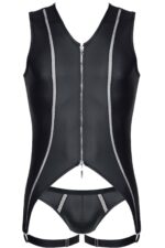 Seksowny kostium męski body + jockstrap wetlook M - obrazek 9