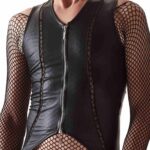 Seksowny kostium męski body + jockstrap wetlook L