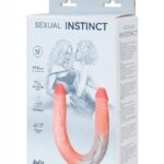 Podwójny penis dildo lesbijskie wyginane sex 47cm