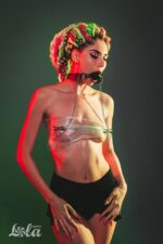 Knebel z zaciskami łańcuszkami na sutki sex bdsm - obrazek 7