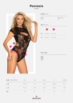 Koronkowe erotyczne sex body czarne peonesia l/xl - obrazek 8