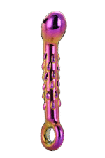GLAMOUR GLASS RIBBED G-SPOT DILDO - obrazek 3