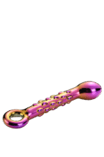 GLAMOUR GLASS RIBBED G-SPOT DILDO - obrazek 5