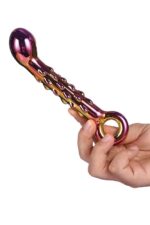 GLAMOUR GLASS RIBBED G-SPOT DILDO - obrazek 10