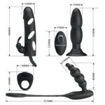 Zestaw erotyczny 4 cz plug ring nakładka na penisa - obrazek 10