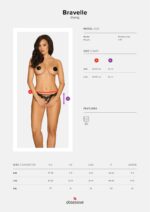 Bielizna-Bravelle stringi otwarte czarne S/M - obrazek 10