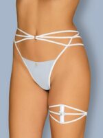 Podwiązka biała erotyczna obsessive a760 l/xl - obrazek 4