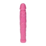 Dildo żylaste różowe wodoodporne gumowe 16,5 cm - obrazek 3