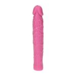 Dildo żylaste różowe wodoodporne gumowe 16,5 cm - obrazek 5