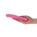 Dildo żylaste różowe wodoodporne gumowe 16,5 cm - obrazek 7