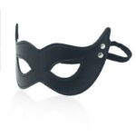 Maska skórzana BDSM Maschera mistery black - obrazek 3