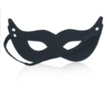 Maska skórzana BDSM Maschera mistery black - obrazek 5