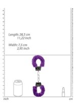 Kajdanki metalowe z futerkiem pluszem bdsm bondage - obrazek 6