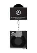 Kajdanki erotyczne z futerkiem czarne bdsm bondage - obrazek 4