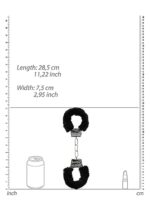 Kajdanki erotyczne z futerkiem czarne bdsm bondage - obrazek 6