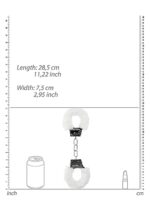 Kajdanki metalowe z futerkiem pluszem bdsm bondage - obrazek 5