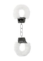 Kajdanki metalowe z futerkiem pluszem bdsm bondage - obrazek 6