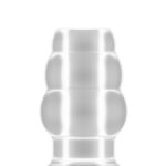 Korek analny z trzema pierścieniami z przyssawką