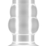 Biały korek analny trzy różne pierścienie zatyczka