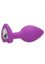 Diamond Heart Butt Plug - Regular - Purple - obrazek 7