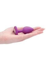 Diamond Heart Butt Plug - Regular - Purple - obrazek 9